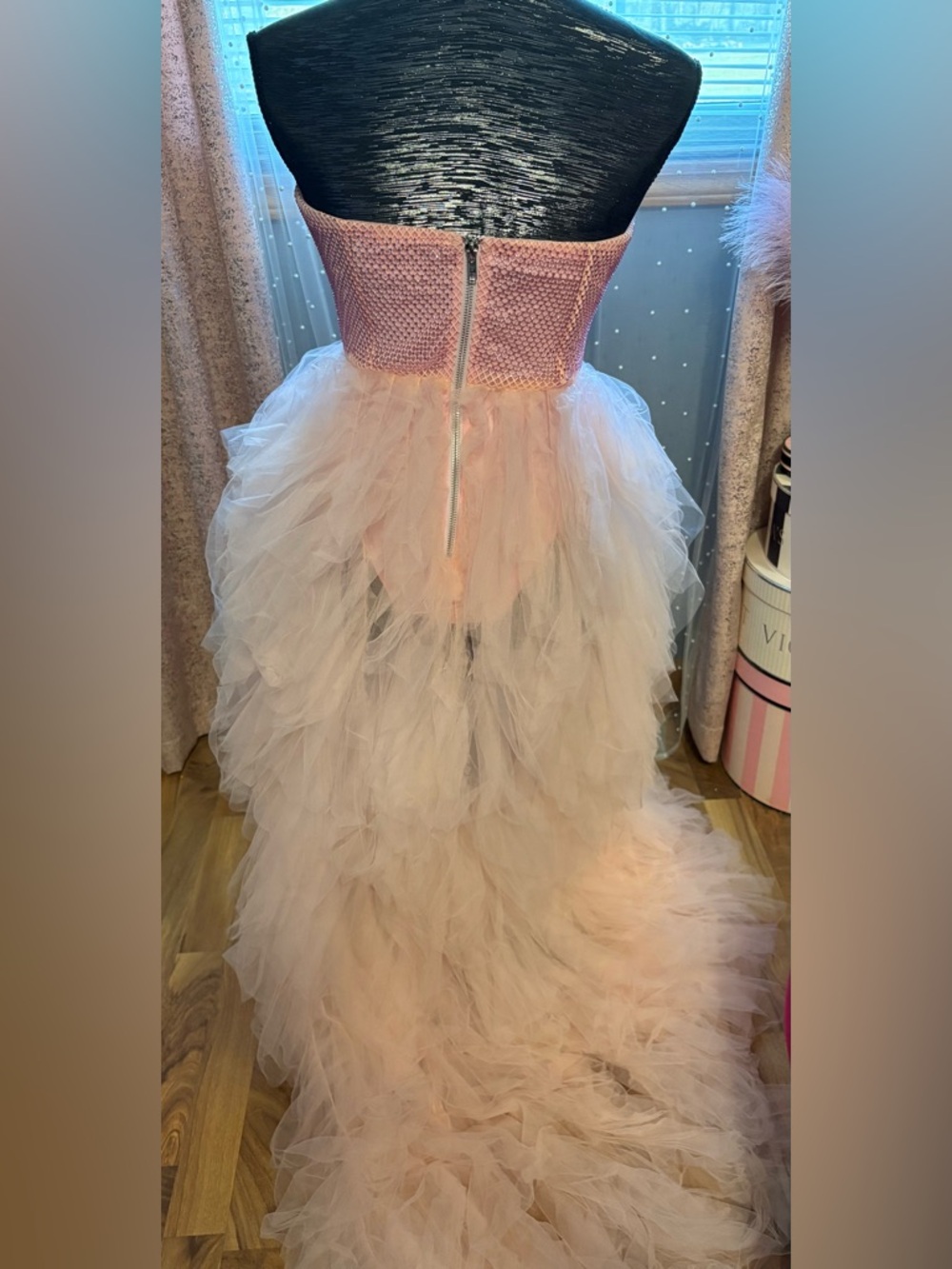 Lacey Embellished Tulle Gown - Picture 6 of 9